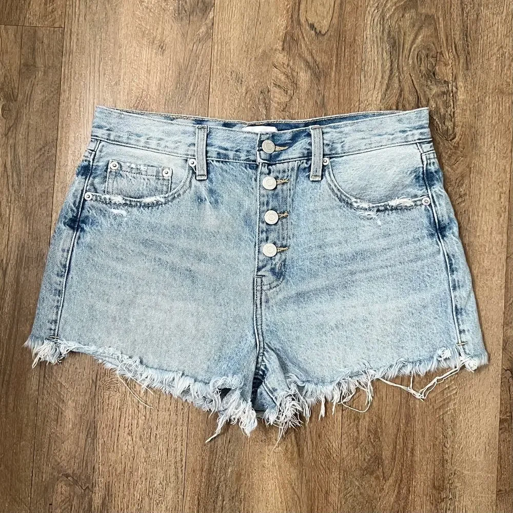 Pistola Women's Nova Relaxed High Rise Cut Off‎ Short en Adams Size 28 - Picture 4 of 12